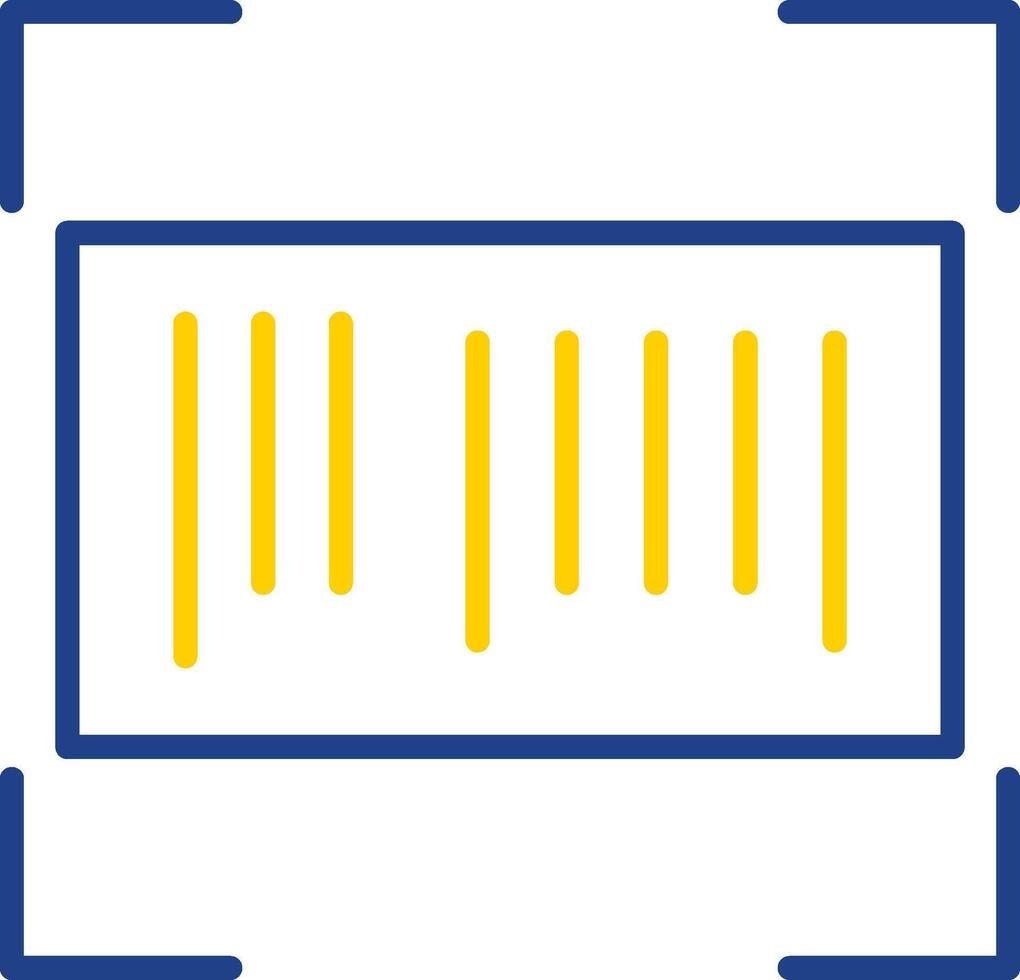 Barcode Line Two Color Icon vector