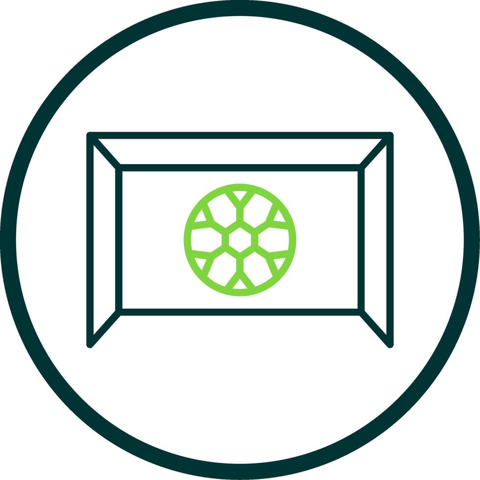 Goalie Line Circle Icon vector