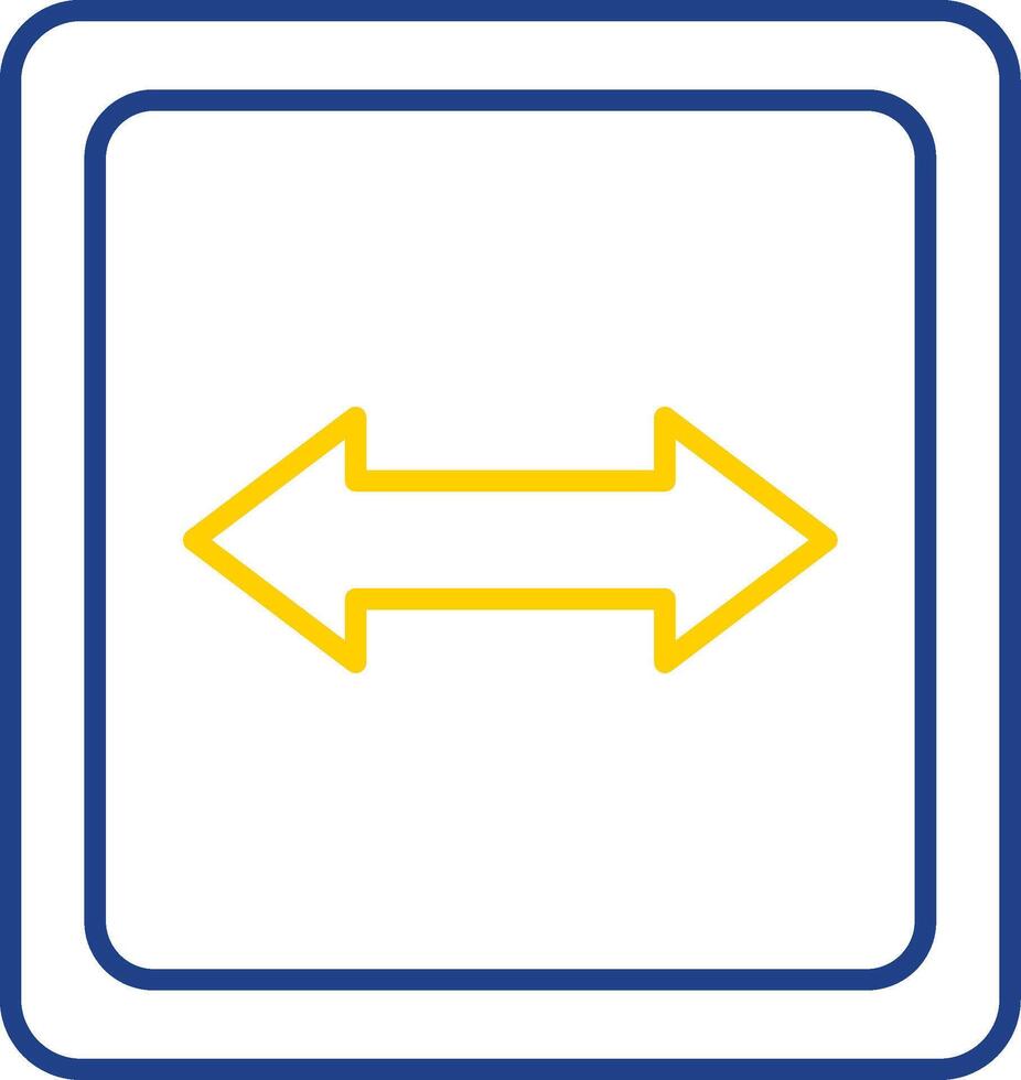 Opposite Line Two Color Icon vector
