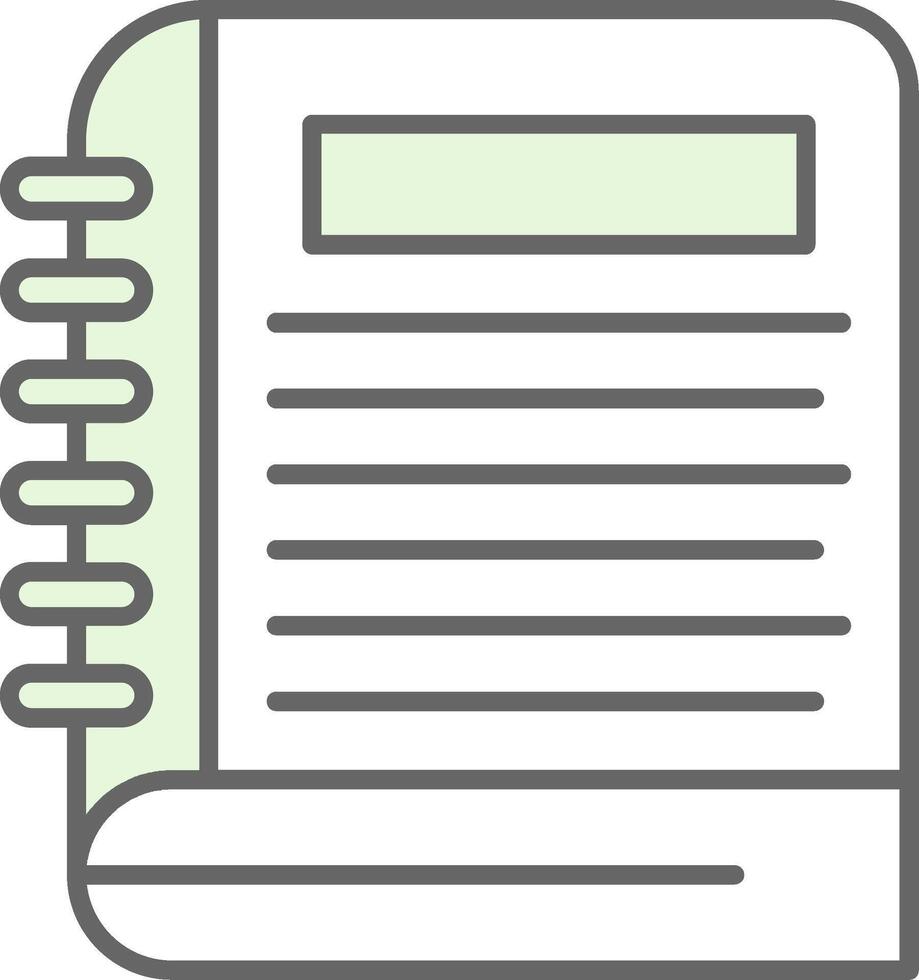 Notebook Fillay Icon vector