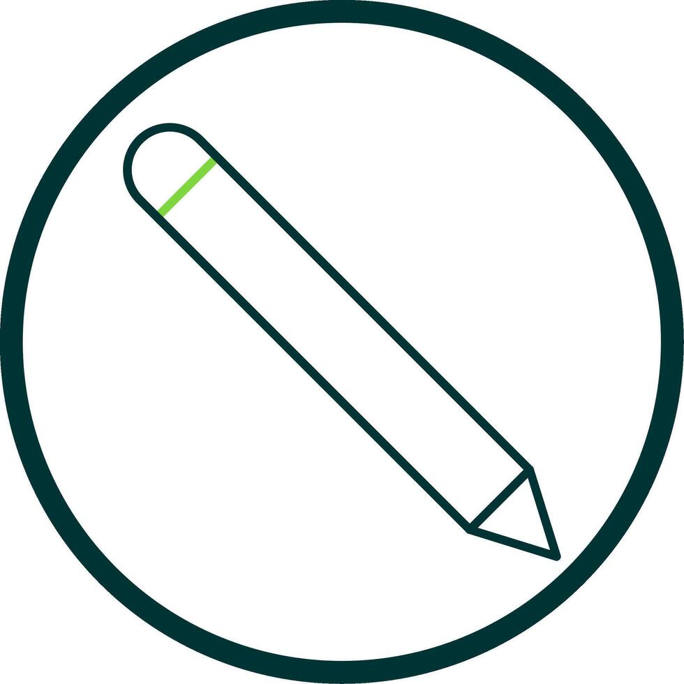 Pencil Line Circle Icon vector