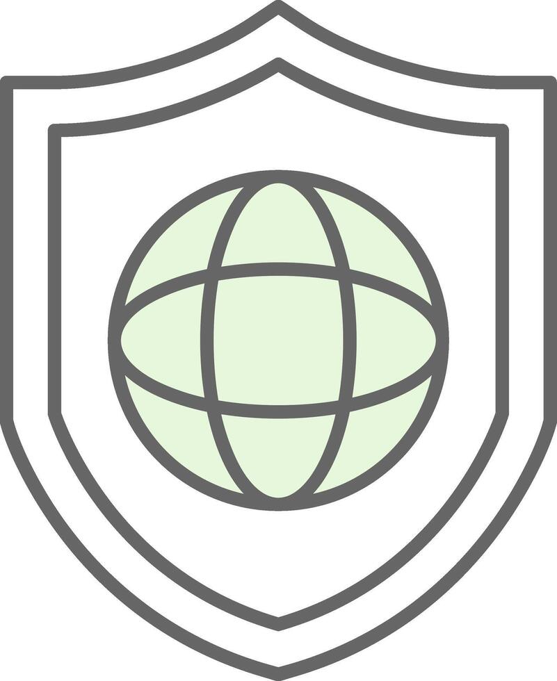 Protected Network Fillay Icon vector