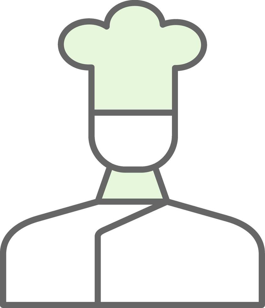 cocinero relleno icono vector