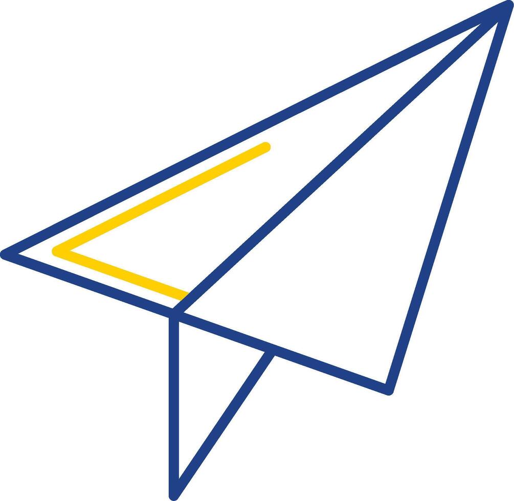 Paper Plane Line Two Color Icon vector