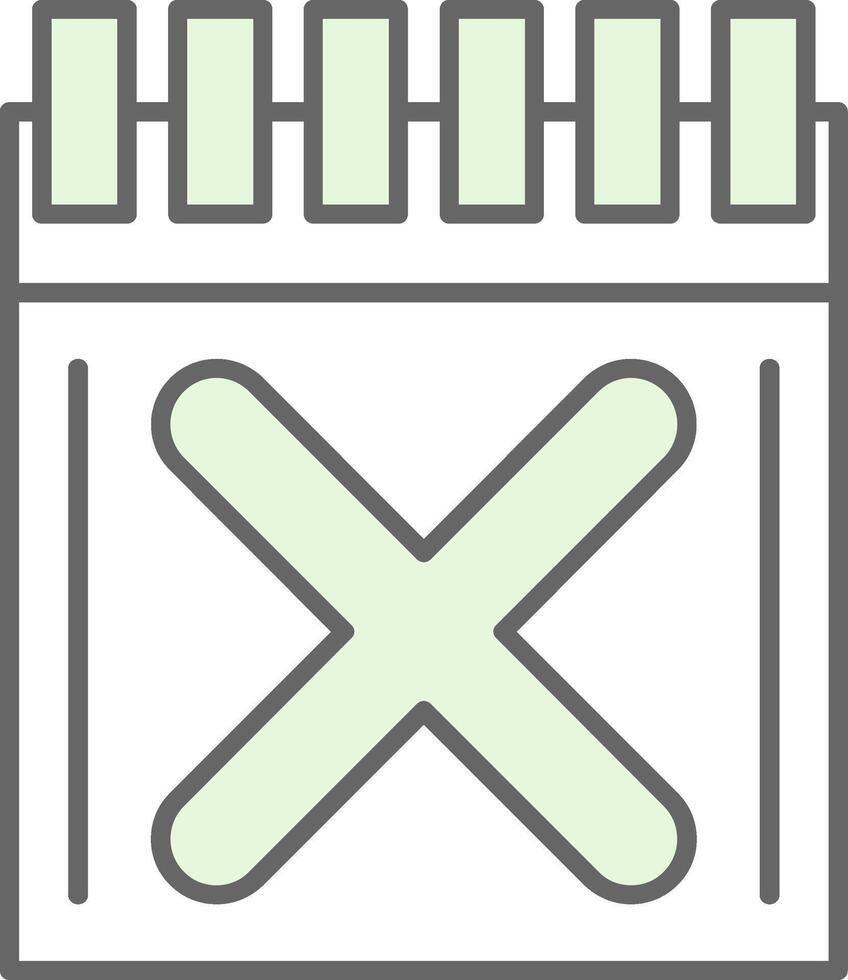 Cross Fillay Icon vector