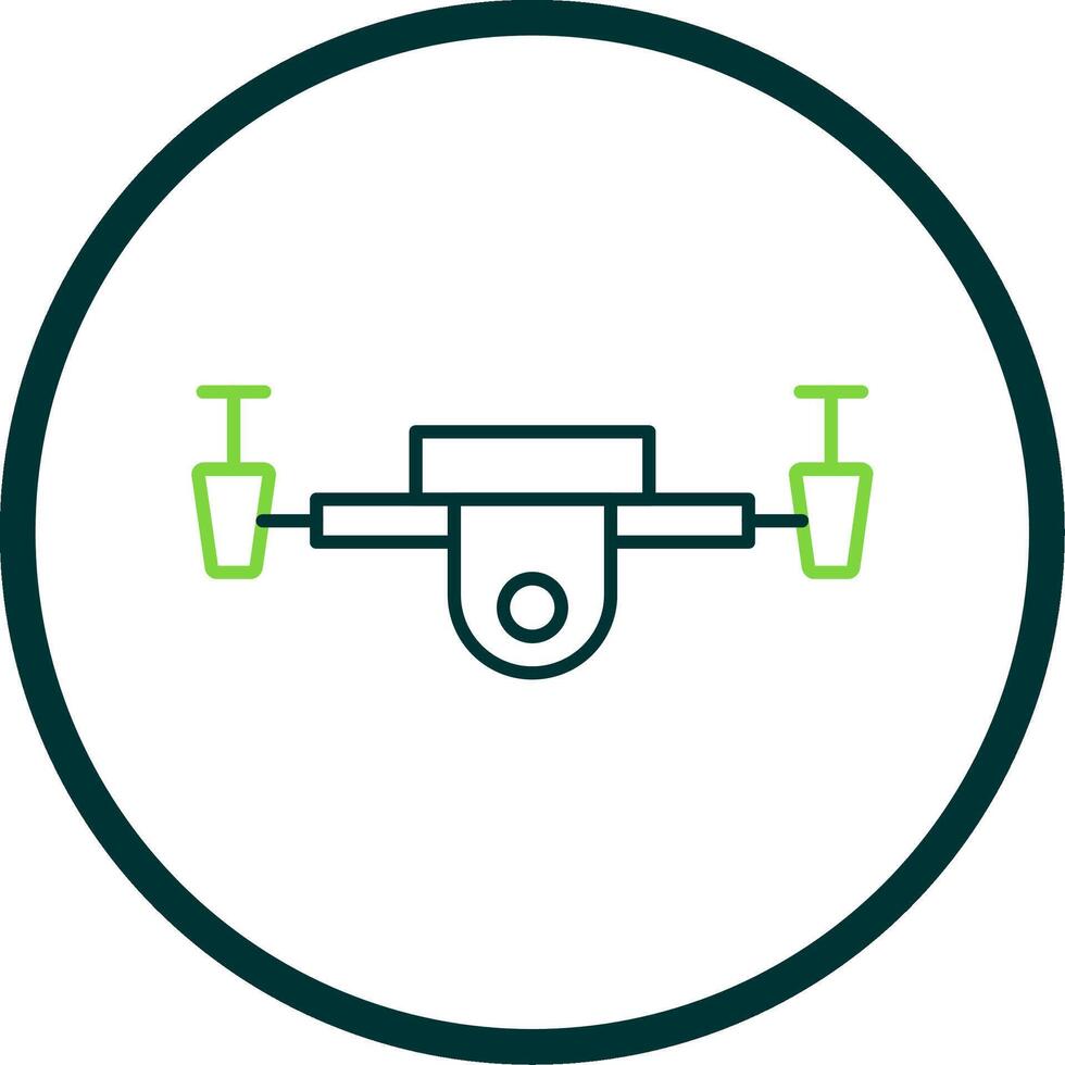 Drone Line Circle Icon vector