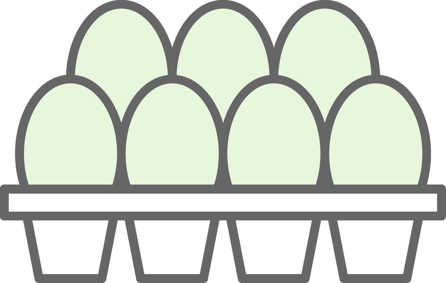 Egg Tray Fillay Icon vector