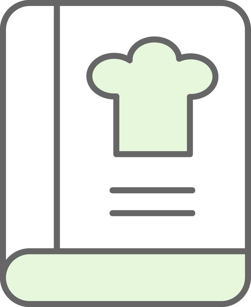 cocinar libro relleno icono vector