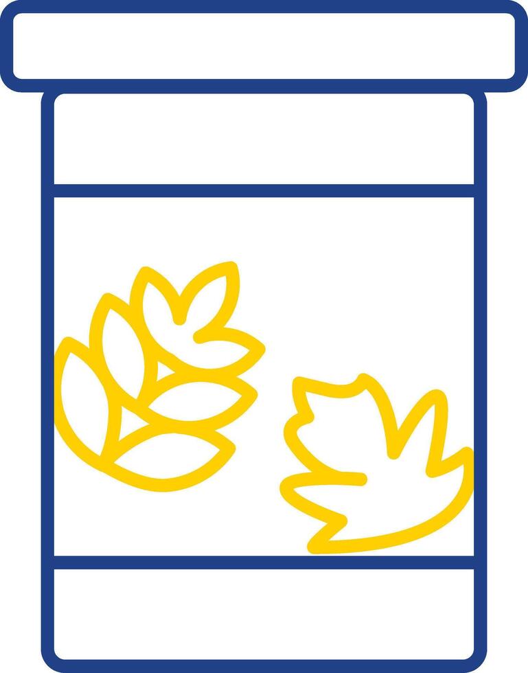 Dried Line Two Color Icon vector
