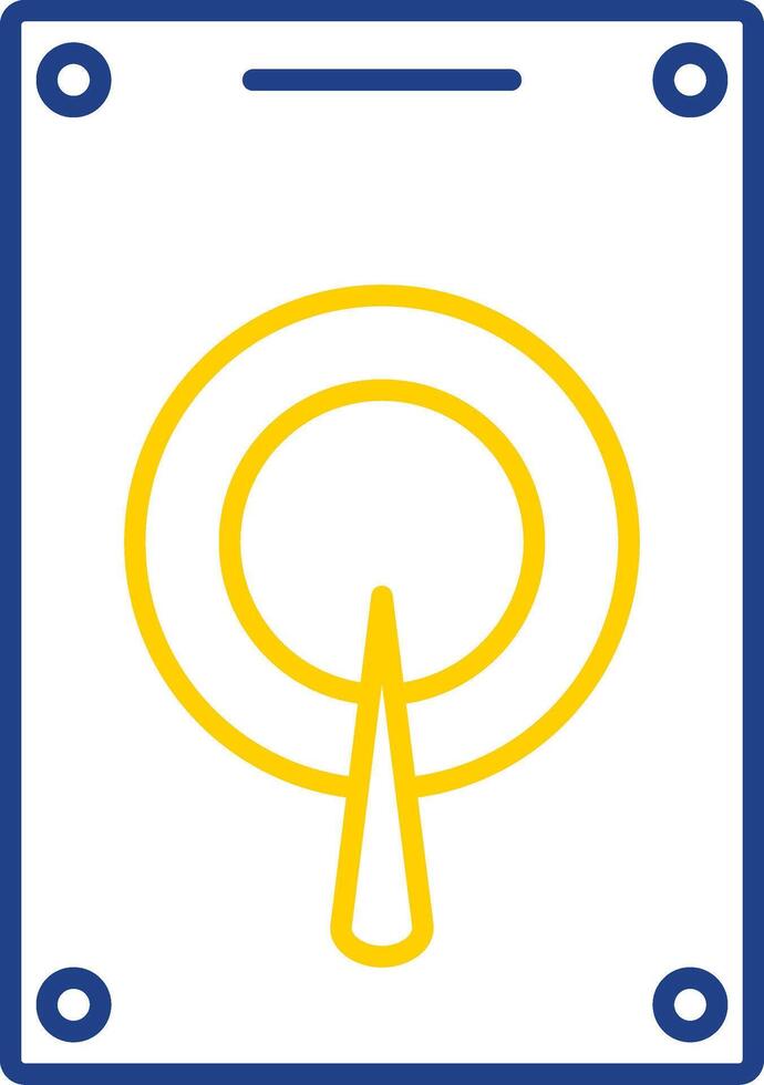 Hard Drive Line Two Color Icon vector