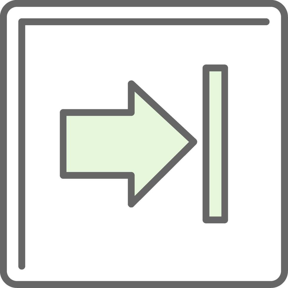 Right Arrow Fillay Icon vector