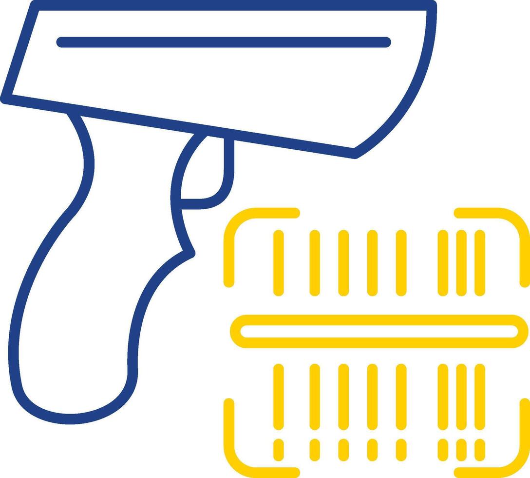 Barcode Line Two Color Icon vector