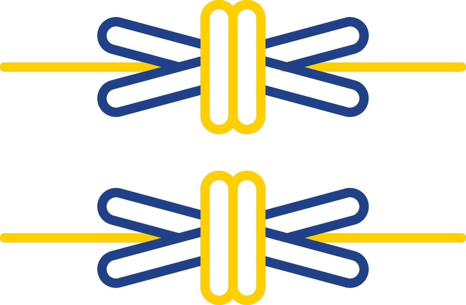 Barbed Wire Line Two Color Icon vector