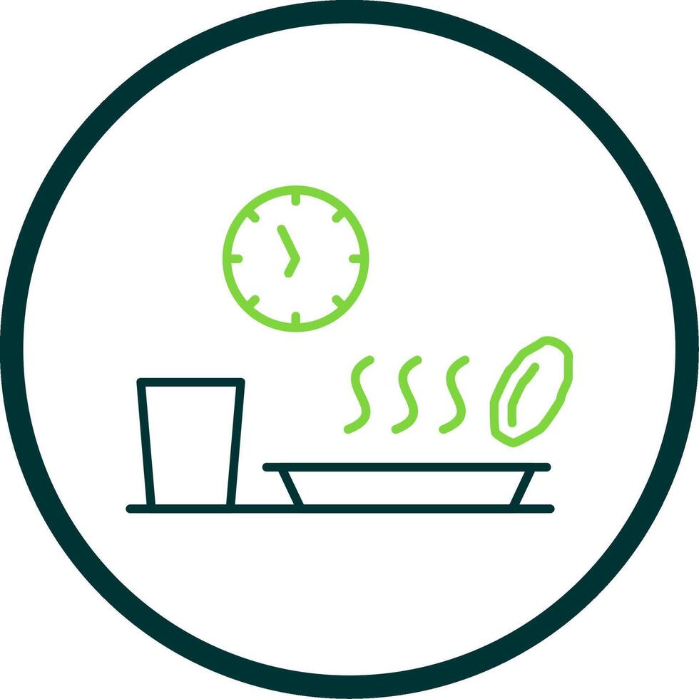 Iftar Line Circle Icon vector