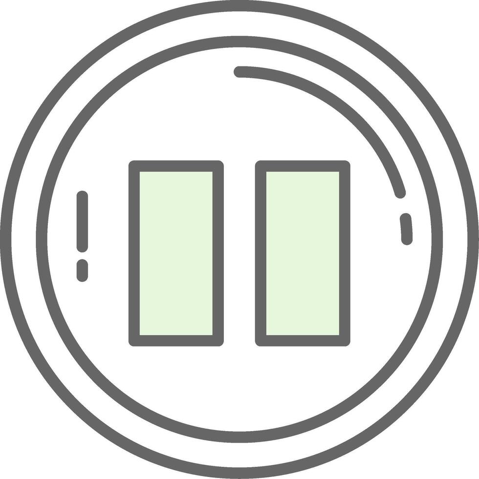 Pause Fillay Icon vector