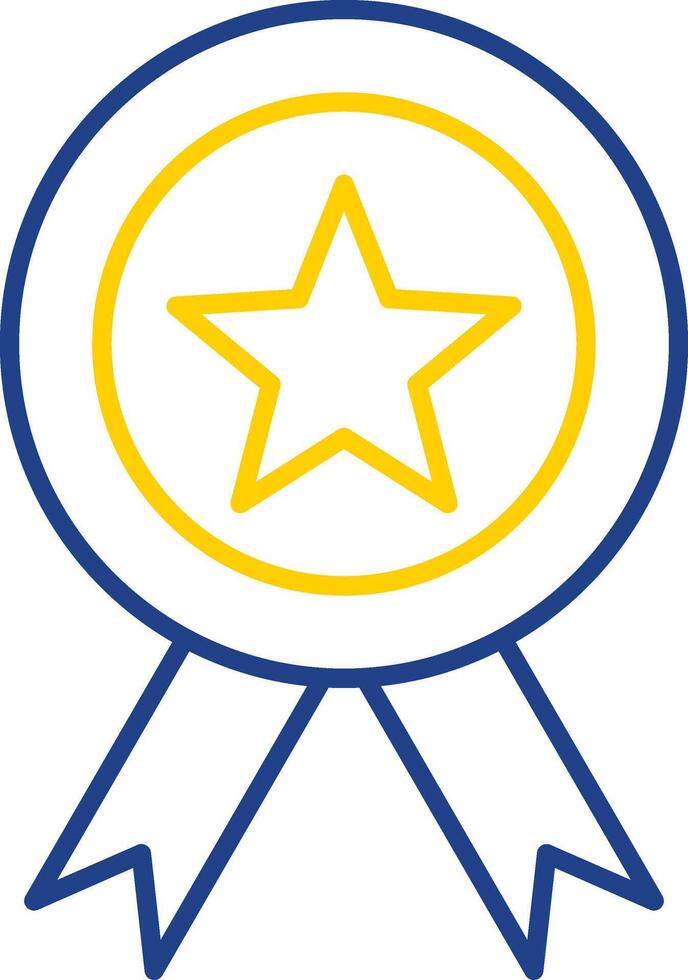 Badge Line Two Color Icon vector
