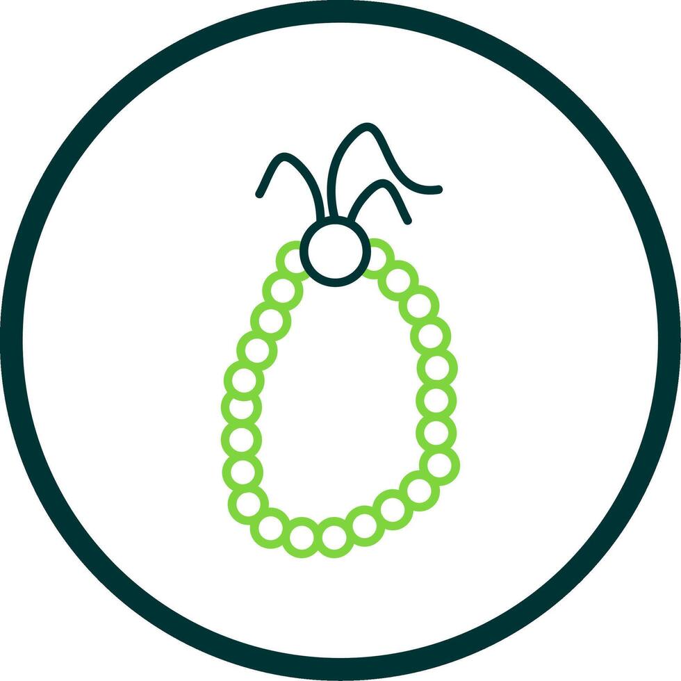 Prayer Beads Line Circle Icon vector