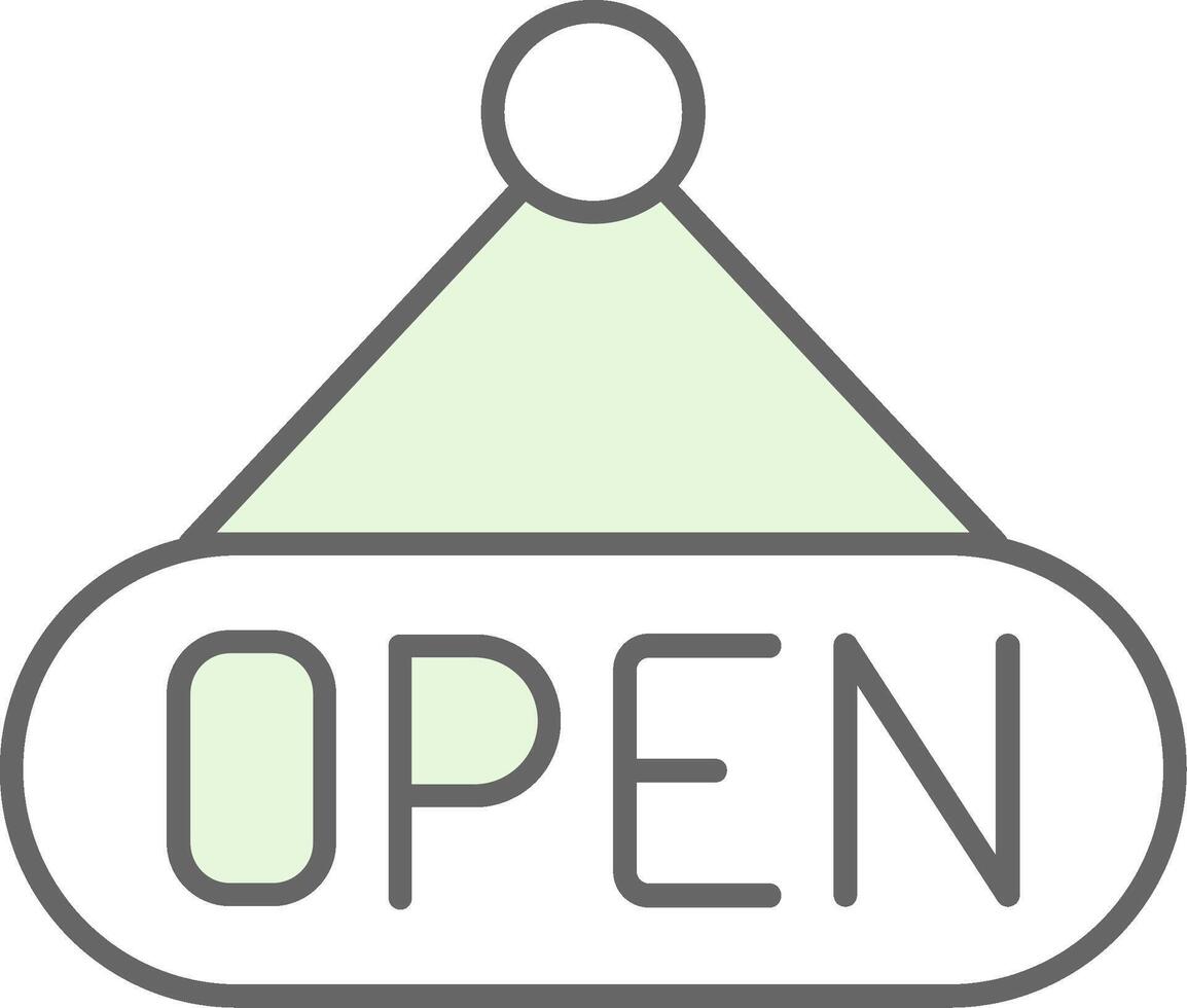 Open Fillay Icon vector