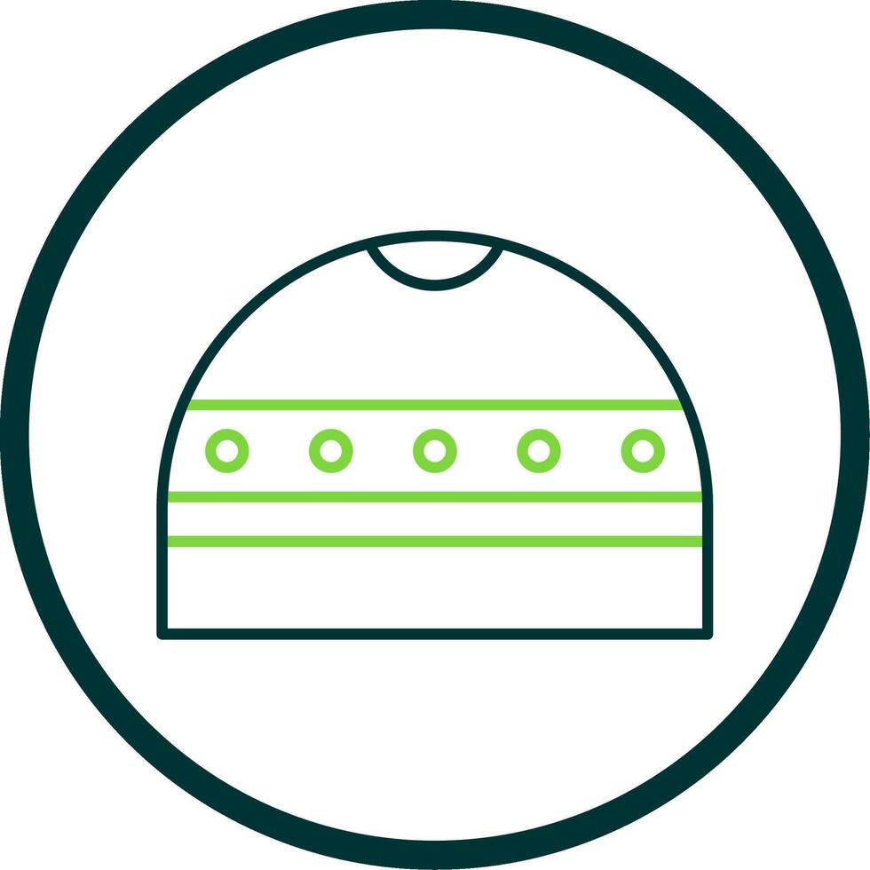 Cap Line Circle Icon vector