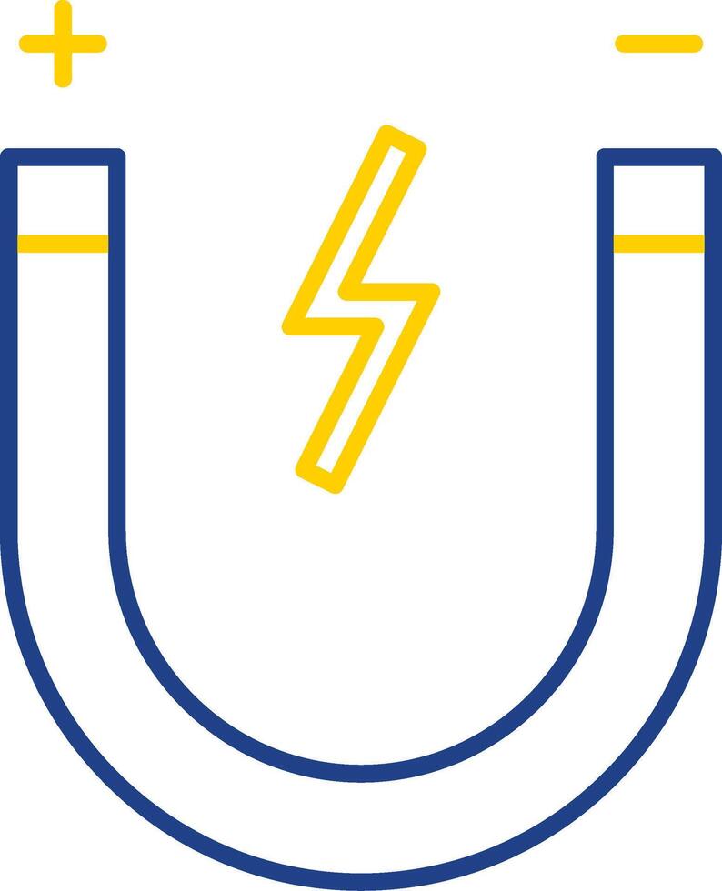 Magnet Line Two Color Icon vector