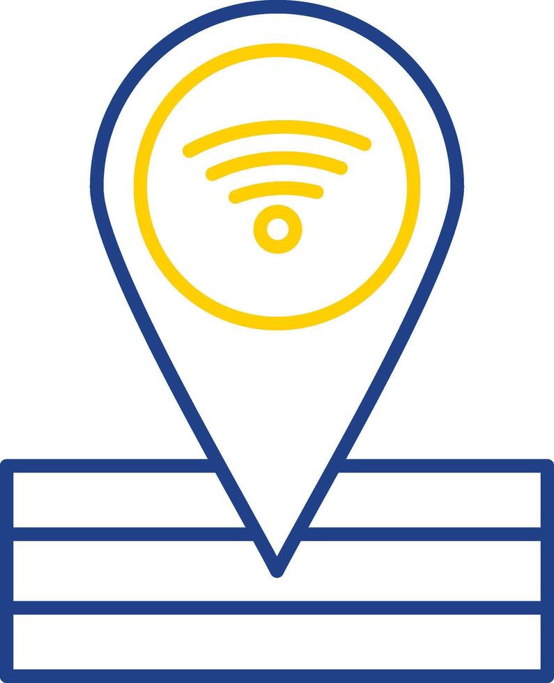 Place Line Two Color Icon vector