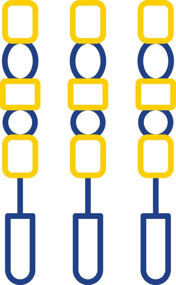 BBQ Stick Line Two Color Icon vector