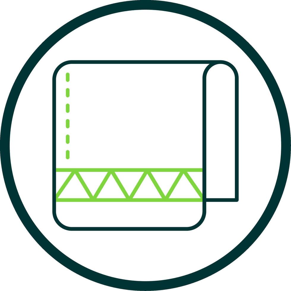 Towel Line Circle Icon vector