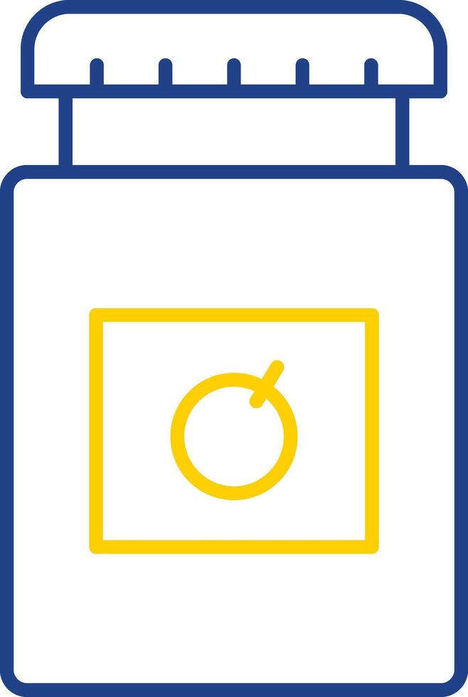 Jam Jar Line Two Color Icon vector