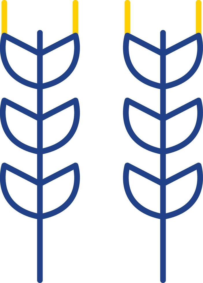 Wheat Line Two Color Icon vector