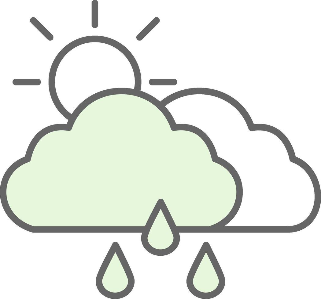 Cloudy Fillay Icon vector