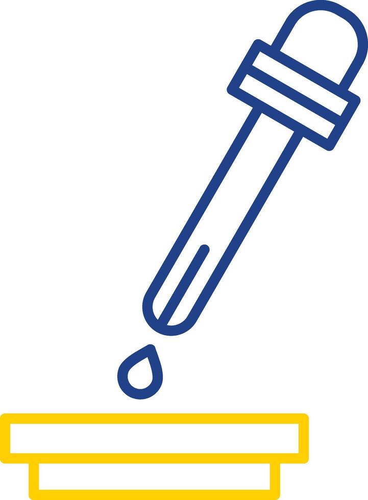 Pipette Line Two Color Icon vector