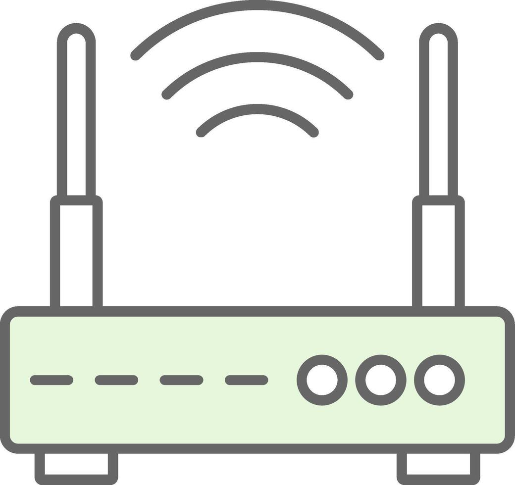 Wifi Router Fillay Icon vector