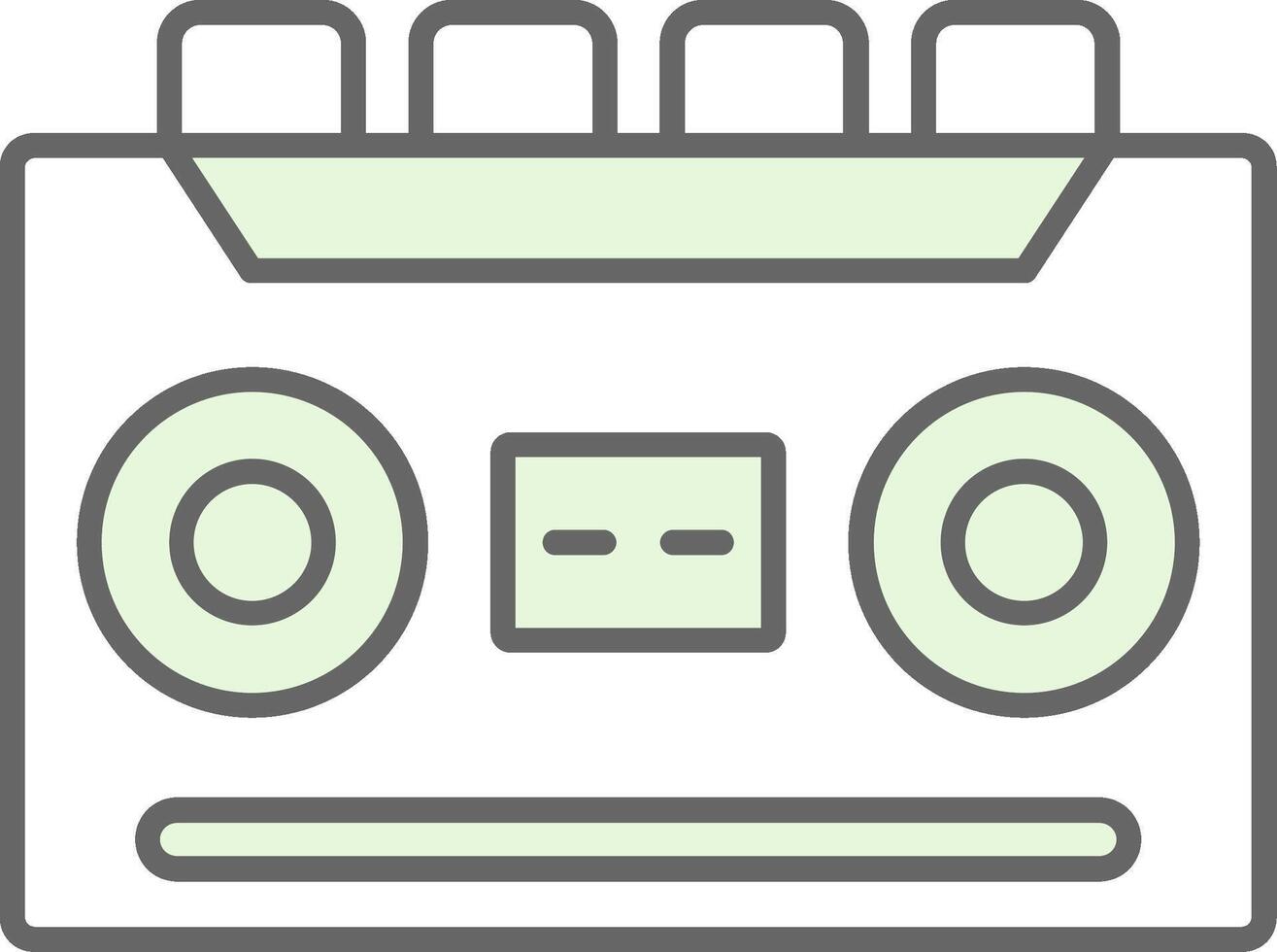 Cassette Recorder Fillay Icon vector