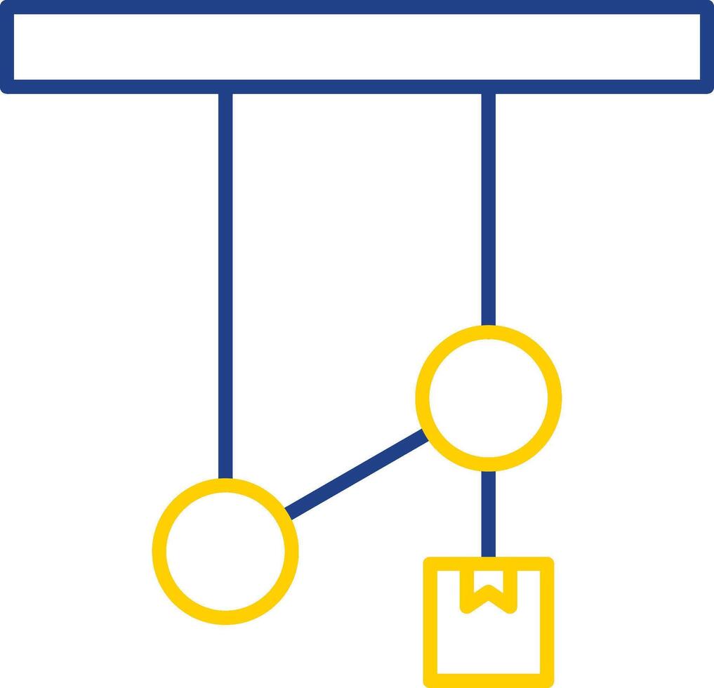 Pulley Line Two Color Icon vector