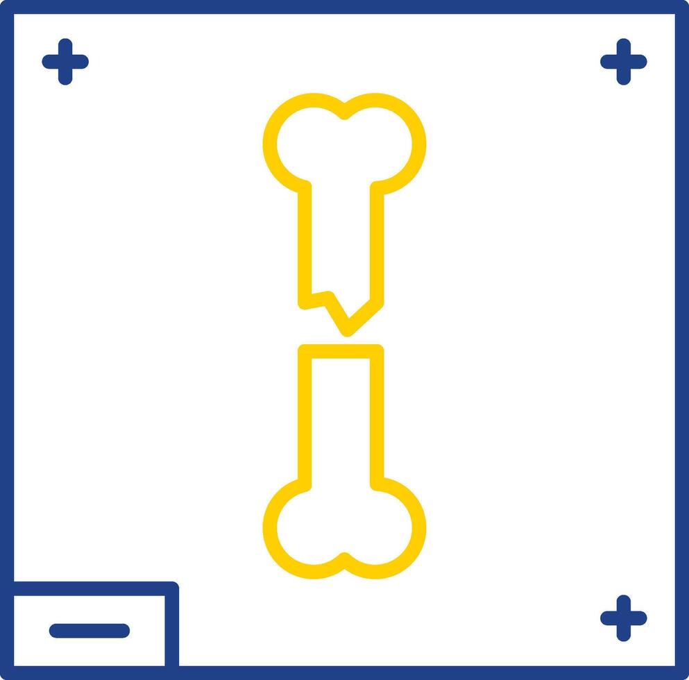 Bone X - ray Line Two Color Icon vector