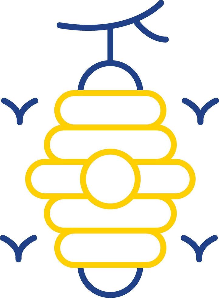 Beehive Line Two Color Icon vector