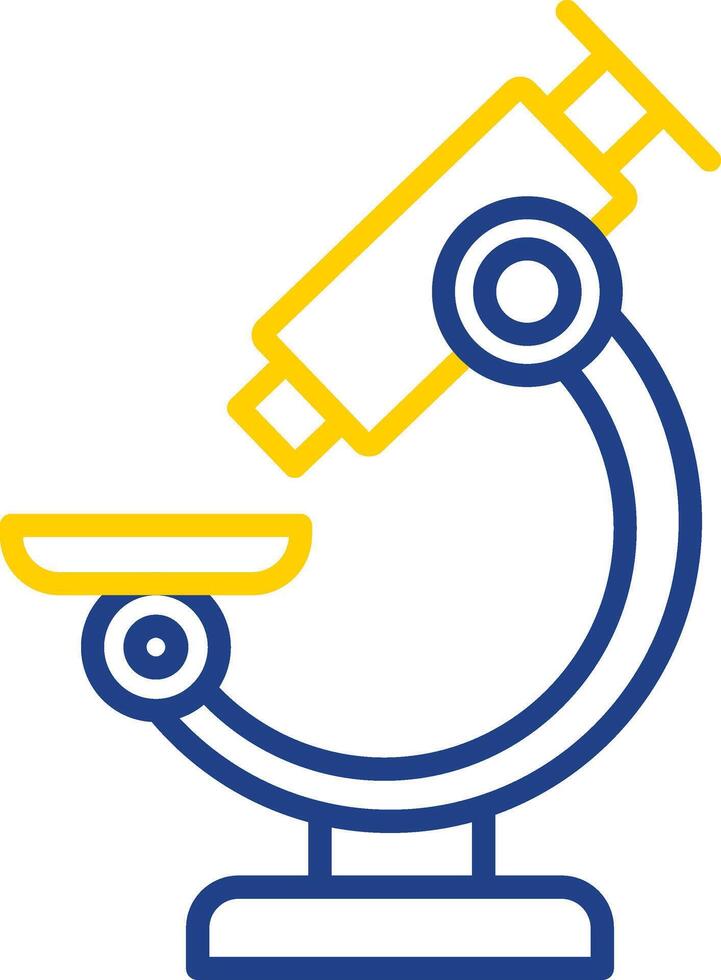 Microscope Line Two Color Icon vector