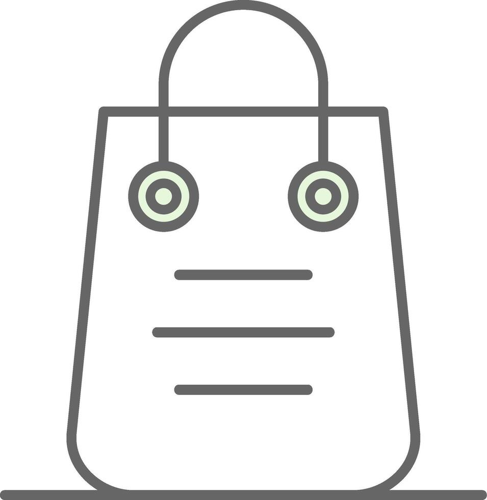 Shopping Bag Fillay Icon vector