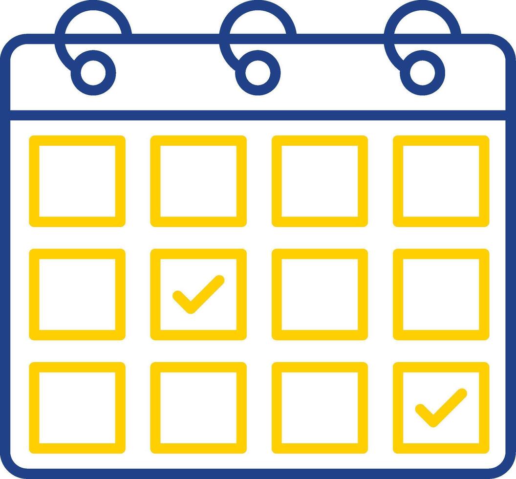 Appointment Request Line Two Color Icon vector