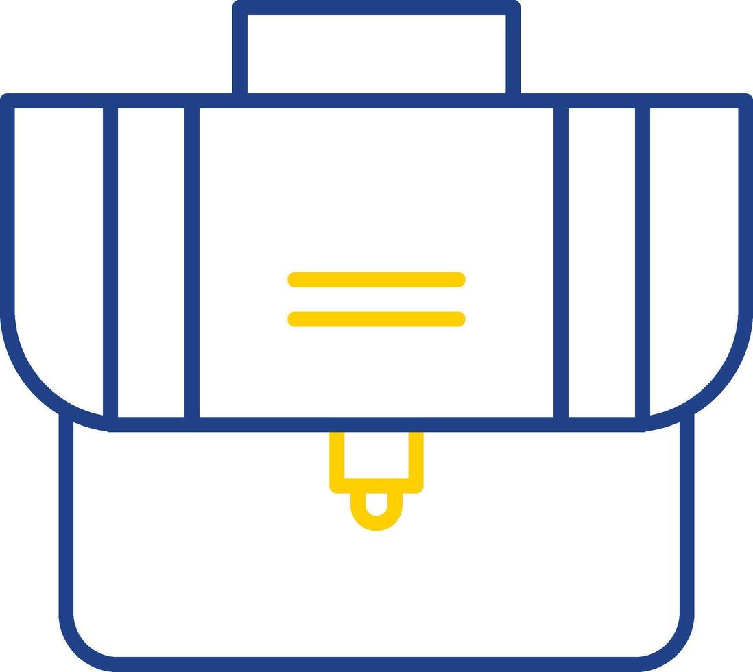 Suitcase Line Two Color Icon vector