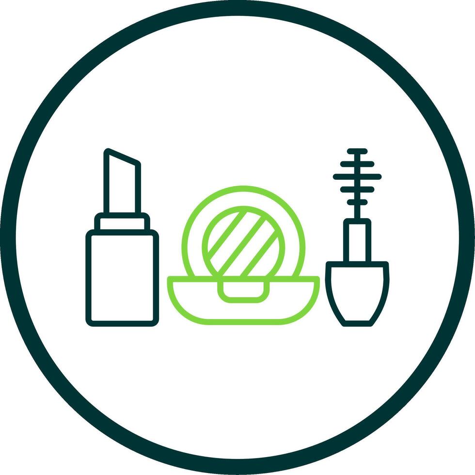 Cosmetic Line Circle Icon vector