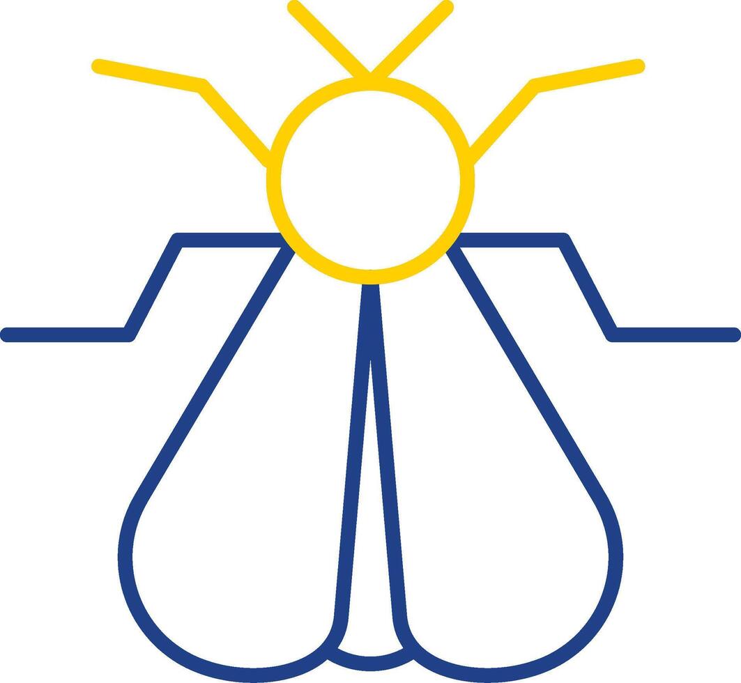Moth Line Two Color Icon vector