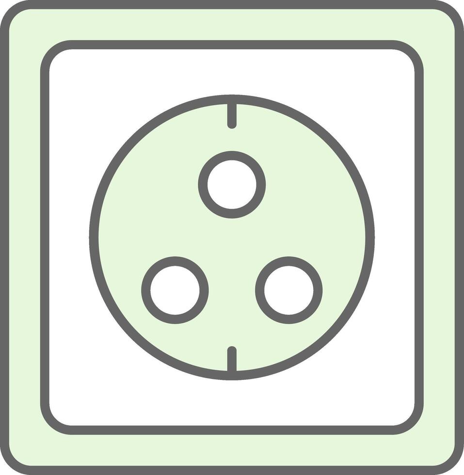 Wall Socket Fillay Icon vector