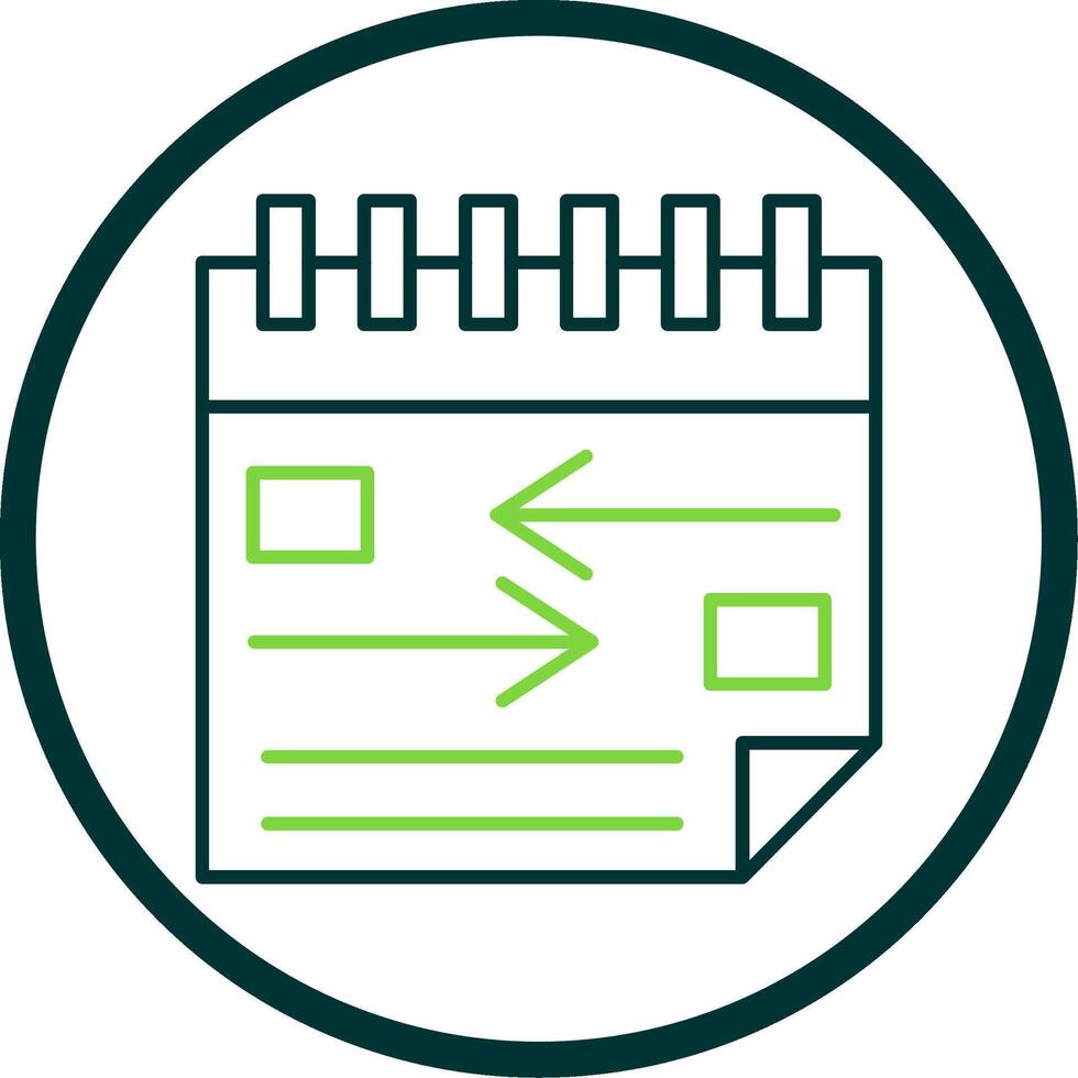 Plan Line Circle Icon vector