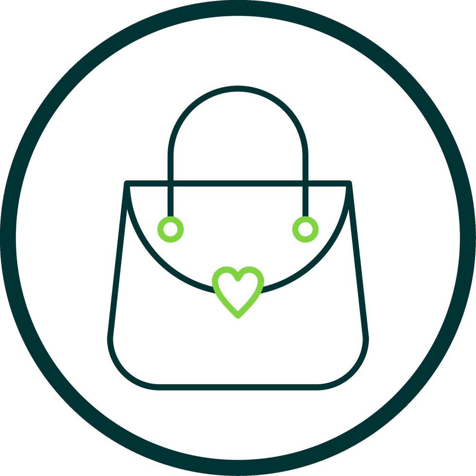 Purse Line Circle Icon vector