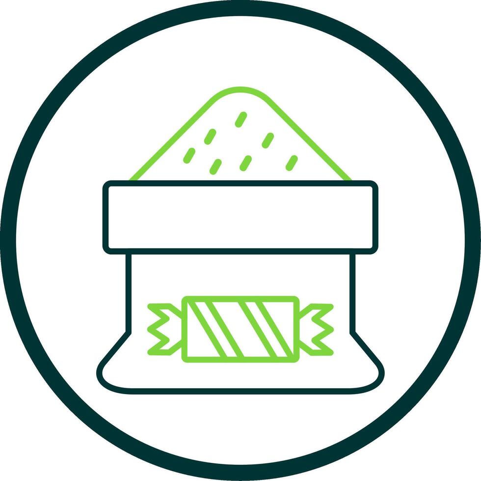 Sugar Line Circle Icon vector
