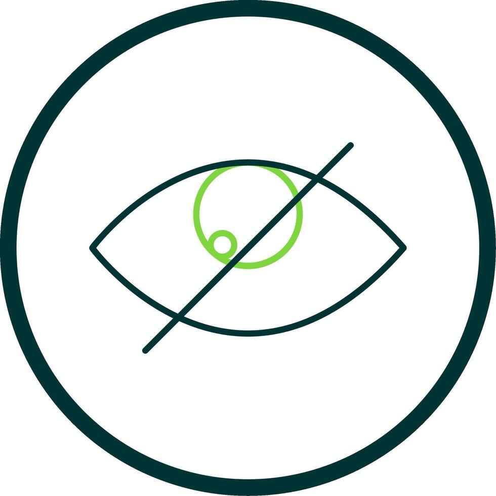 Hide Line Circle Icon vector