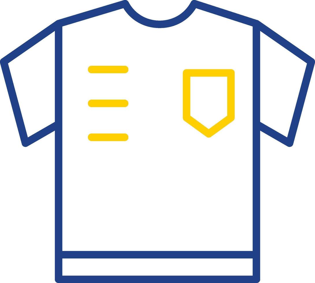 Referee Shirt Line Two Color Icon vector