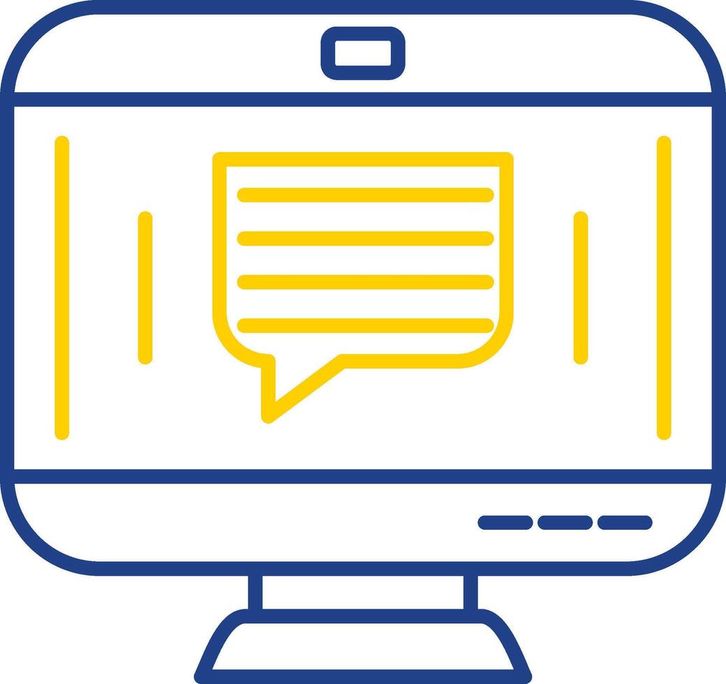 Communication Line Two Color Icon vector