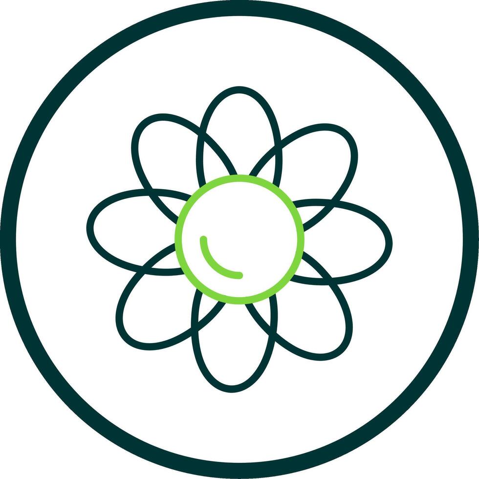 Clematis Line Circle Icon vector